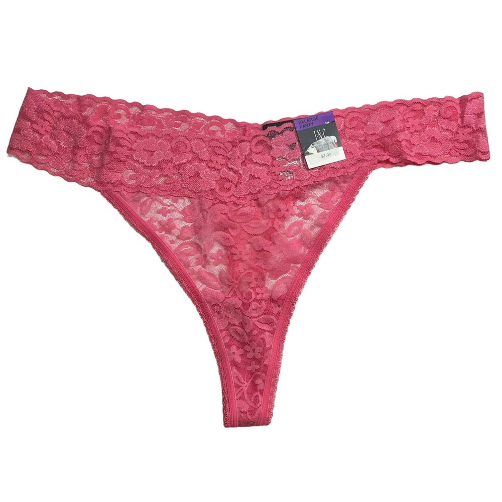 INC Light Pink Lace Thong Size XXL New‎